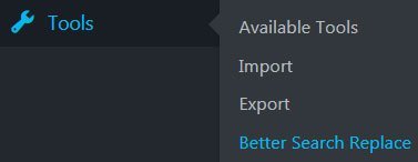 Tools - Better Search Replace